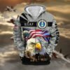 VETERAN UXVET32-CG Premium Microfleece Zip Hoodie
