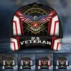 US Air Force Veteran Hat 3D Print Patriotic Eagle American Flag Cap Vintage Army Dad Gift - UXVET13CAP