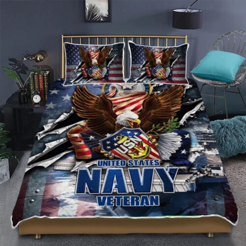 U.S. Navy Veteran Quilt Bedding Set