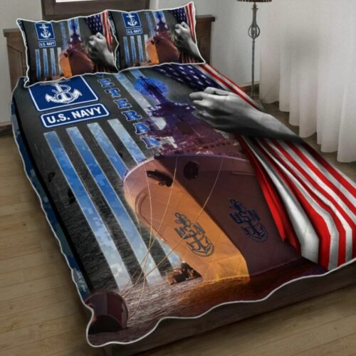 U.S.Navy Cruiser Veteran Quilt Bedding Set