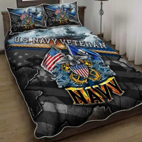 U.S. Army Veteran, I Regret Nothing Quilt Bedding Set UXVET15BD
