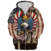VETERAN NV-VETERAN-10 Premium Microfleece Zip Hoodie