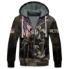 VETERAN NV-VETERAN-09 Premium Heavy Fleece Zip Hoodie