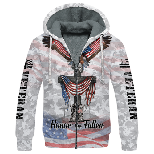 VETERAN NV-VTR-37 Premium Heavy Fleece Zip Hoodie
