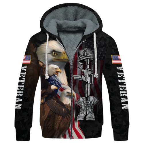 VETERAN NV-VTR-38 Premium Heavy Fleece Zip Hoodie