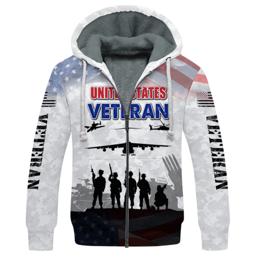 VETERAN NV-VTR-45 Premium Heavy Fleece Zip Hoodie