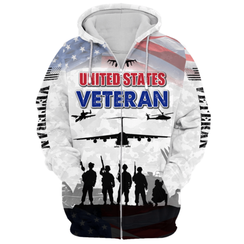 Premium Proudly Served US AIR FORCE Zip Hoodie, Gifts For US Veterans, Gifts For Veterans Day
