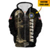 VETERAN HBLVTR42 Premium Microfleece Zip Hoodie