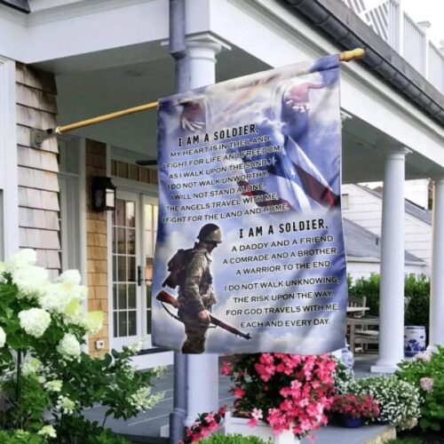 Fight For Life And Freedom Patriotism Commitment Soldier Veteran Flag