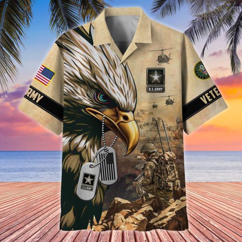 ARMY VETERAN UXVET92-AM Premium Hawaiian Shirt
