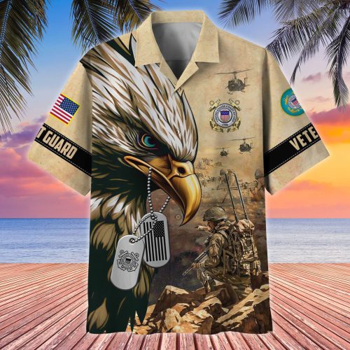 COAST GUARD VETERAN UXVET92-CG Premium Hawaiian Shirt