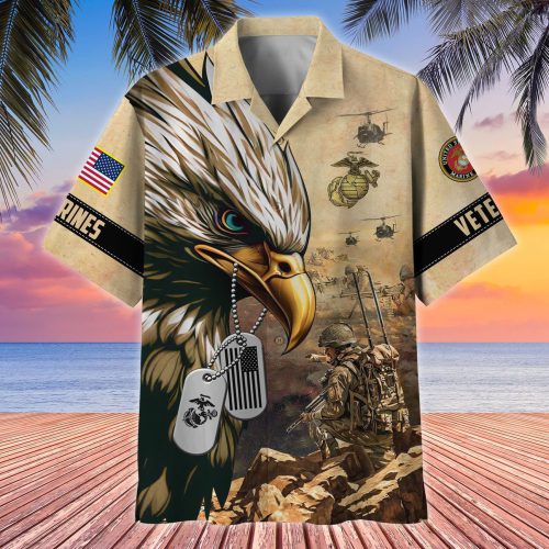MARINES VETERAN UXVET92-MC Premium Hawaiian Shirt