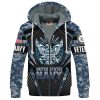 VETERAN UXVET27-CG Premium Heavy Fleece Zip Hoodie