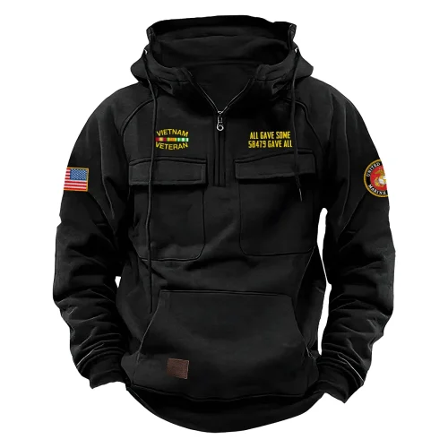 New Release! Personalized Gift U.S. Army Tactical Quarter Zip Hoodie BLVTR220524A01AM