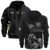 New Release Personalized Name U.S. Coast Guard Veteran Hoodie Half Zipper HBLVTR090424A01CG