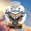 Premium Proudly Served VIETNAM VETERAN Zip Hoodie, Gifts For US Veterans, Gifts For Veterans Day