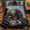 Premium US Marines Veterans Quilt Bedding Set, Gifts For US Veterans, Gifts For Veterans Day