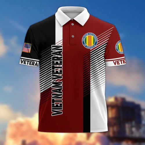 Premium Vietnam Veteran Polo Shirt, Gifts For US Veterans, Gifts On Father's Day, Independence Day, Armed Forces Day, Veterans Day, Memorial Day