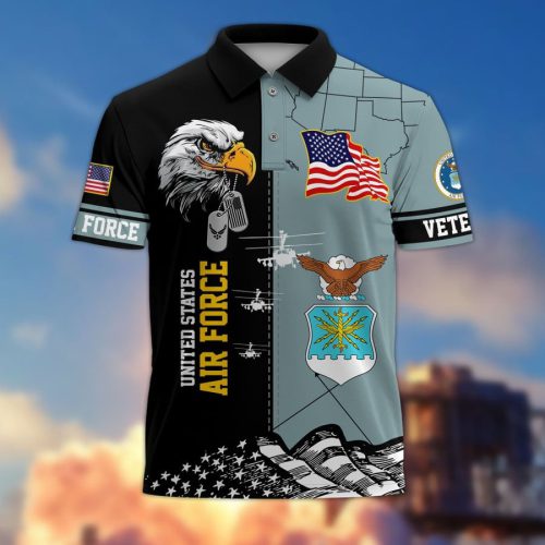 Premium US Army Polo Shirt, Gifts For US Veterans, Gifts On Father's Day, Independence Day, Armed Forces Day, Veterans Day, Memorial Day