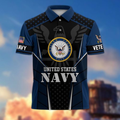 Premium US Marines Polo Shirt, Gifts For US Veterans, Gifts On Father's Day, Independence Day, Armed Forces Day, Veterans Day, Memorial Day